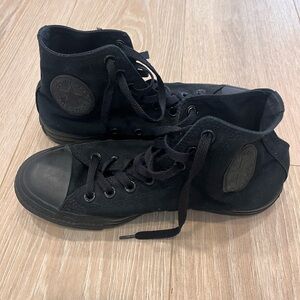 Converse Black High-Top Sneakers. Women’s Size 8.5. Worn once.
